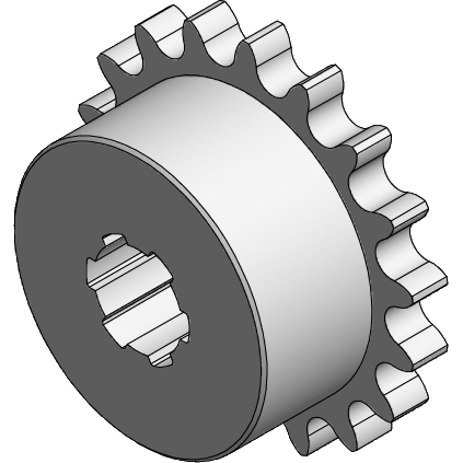 #60-18 Sprocket w/ 6T Spline