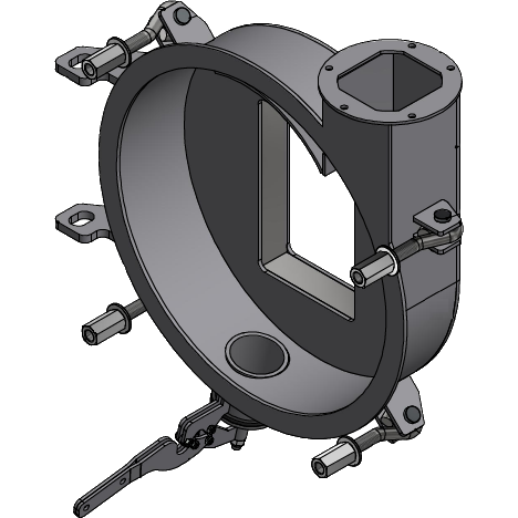 Swing Open Housing Assy - CHT - Rect. Inlet